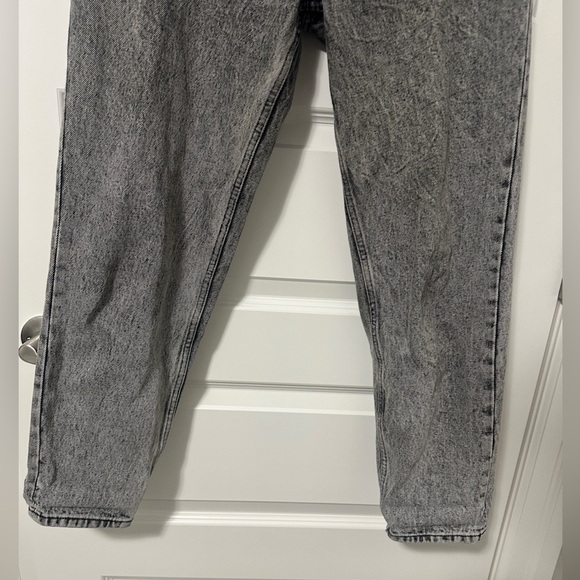 Zara High Rise Jeans Grey Black Acid Wash Denim Size 6 Womens - Picture 3 of 8